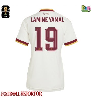 Spanien Lamine Yamal #19 Bortatröja Dam VM 2026 Kortärmad